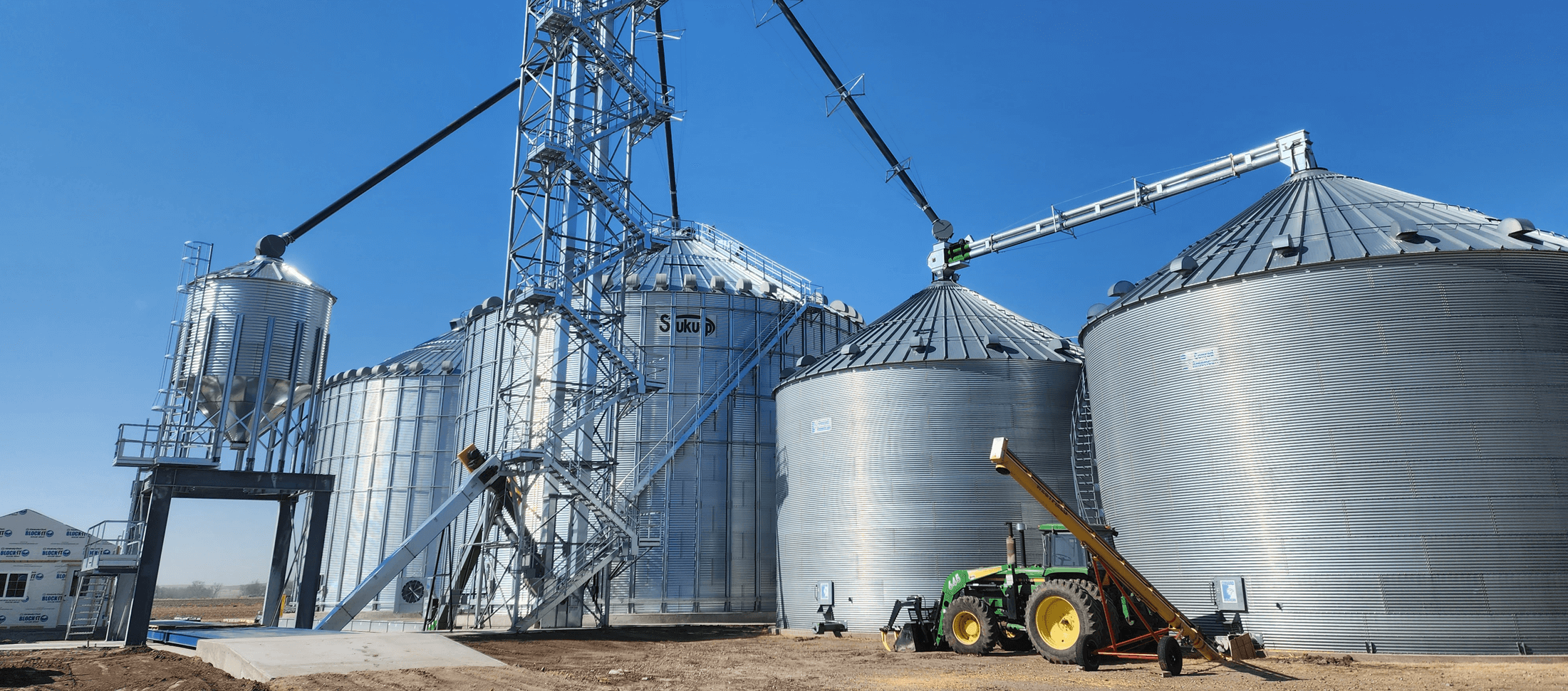 concrete base steel silos